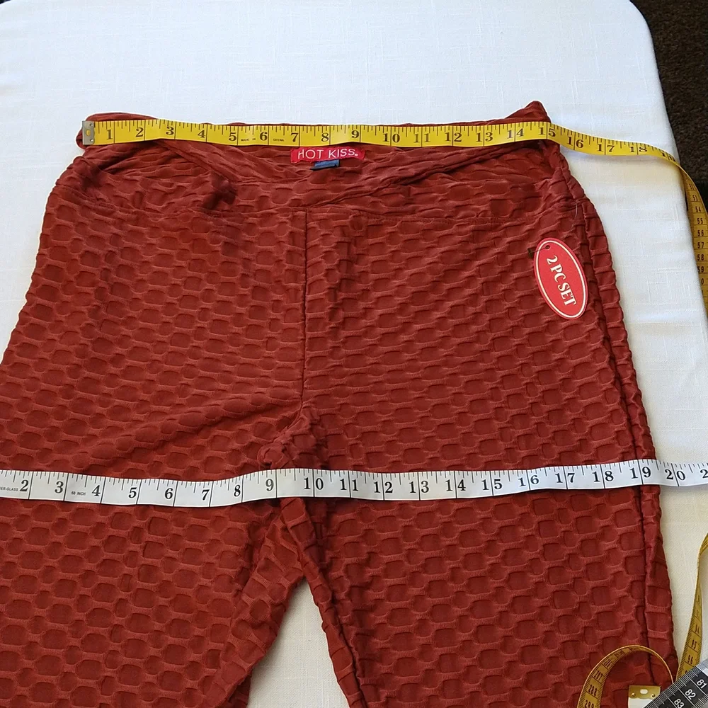 Brazilian leggings and crop jacket set  size Xlarge Honeycomb style - Picture 8 of 14